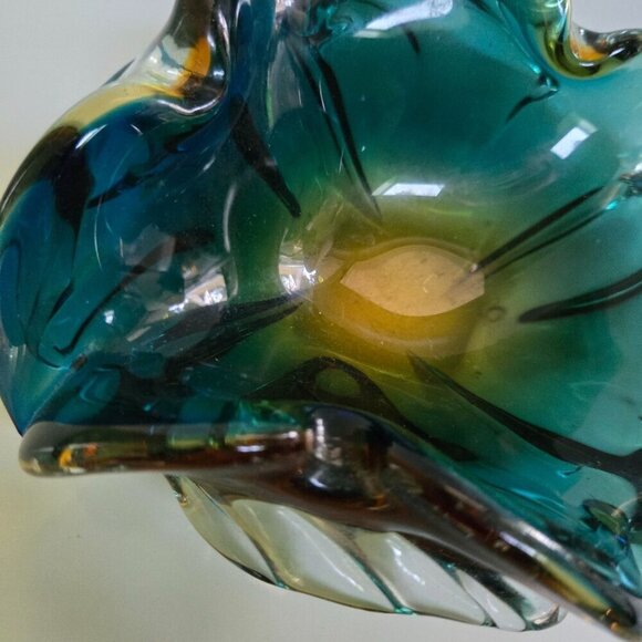 Mid Century Italian Murano Glass Ashtray Candy Dish Barovier Toso - Picture 4 of 6